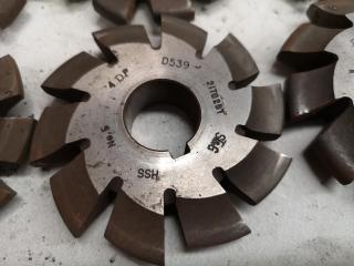 8x Assorted Gear Mill Cutters