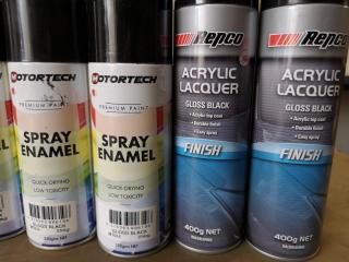 Assortment of Spray Paints & Applicators