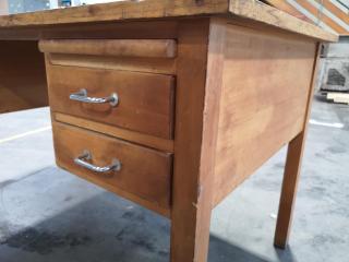 Vintage Wood Office Desk