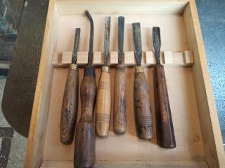 Wooden Drawer Unit of Chisels
