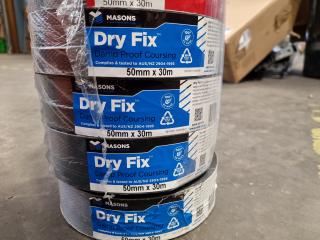 7x Rolls of Damp Proof Course Concealed Flashing, New