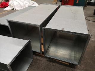 6x Assorted Commercial Galvanised Ventilation Ducting Units