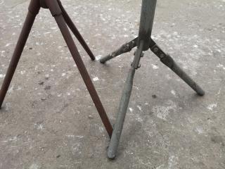 Adjustable Workshop Material Support Stand w/ Spare Base Tripod Frame