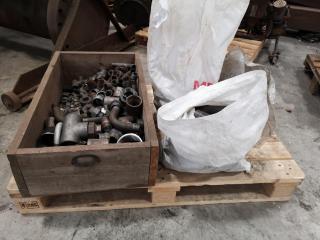 Assorted Lot of Threaded Pipe Fittings, Couplers, Elbows & More