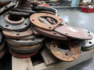 Assorted Heavy Industrial Pipe Covers and Rings