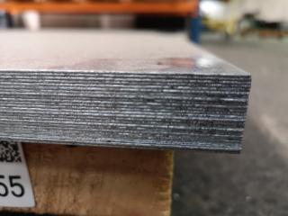 24x Galvanised Steel Sheets, 2440x1220x1.1mm Size