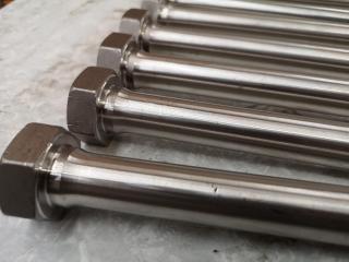 8x Large Stainless Steel Bolts w/ Nuts