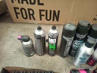 Large Assortment of Bike Care Products and Accessories