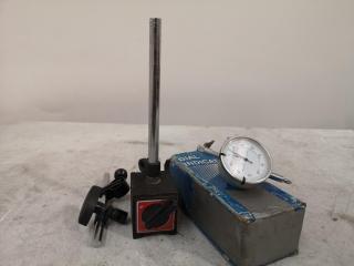 Dial Indicator w/ Partial Magnetic Adjustable Stand
