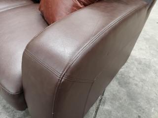 2-Seater Faux Leather Sofa Couch