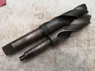 2x Large Mill Drills w/ Morse Taper Shanks