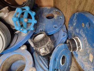 Assorted Heavy Steel Pipe Fittings, Couplings