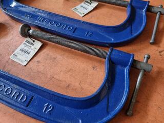 2x Record Irwin 12" Ribbed G-Clamps