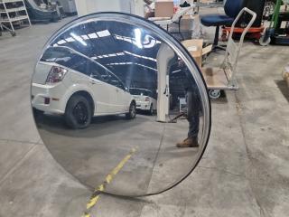 Polished Metal Warehouse Convex Safety Mirror