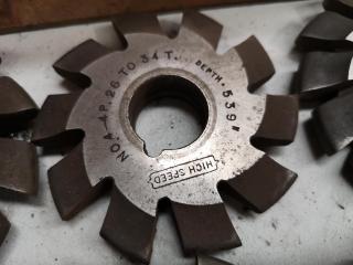 8x Assorted Gear Mill Cutters