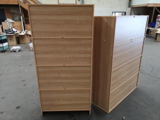 2x Office Storage Shelves Bookcases
