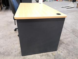 Office Desk Workstation w/ Mobile Drawer & Chair