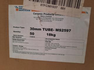 50 x CMS Ceramic 30mm Tubes MS2597