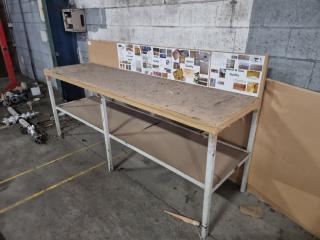 Large Steel & MDF Workshop Table