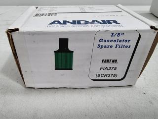 6x Andair ⅜" Gascolator Spare Filter