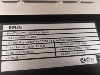 Acer Aspire 8942G Laptop Computer w/ 18.4" Screen & Intel Core i7