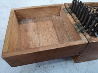 Antique Watchmakers Jewellers Staking Tool Set w/ Wood Case