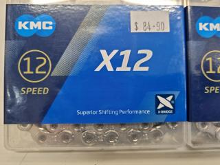 2x KMC 12-Speed Bike Chains X12