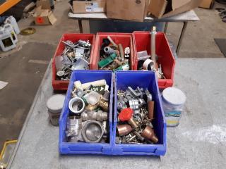 Huge Lot of Assorted Nuts/Bolts/Pipe Pieces