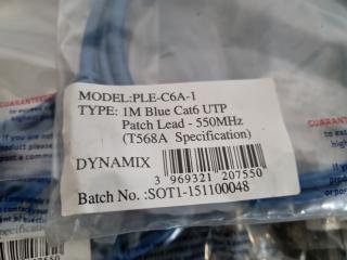 Dynamix CAT6 UTP Patch Leads, Bulk Lot of 143x Units
Includes: