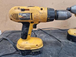 2x DeWalt Cordless 18V Drills w/ Chargers & Batteries