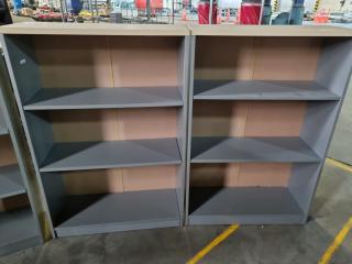 3x Matching Office Shelving Bookshelf Units