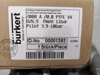 Burkert 20mm Type 2000 Pneumatically Operated 2/2 Way Angled Seat Valve