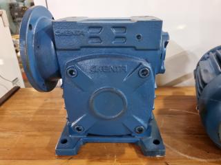 2hp 3-Phase Electric Induction Motor w/ Worm Drive Unit