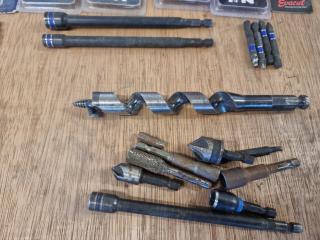 Large Assortment of Drill Bits and Attachments