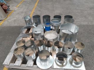 Pallet Of Galvinised Flueing Dampers / Joiners /Adapters