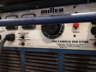 Miller DeltaWeld 650 CY50 Welder w/ Wire Feeder & Cooling Unit