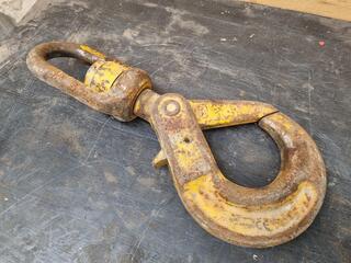 Yoke Clevis Self Locking Hook, 8-Ton Capacity