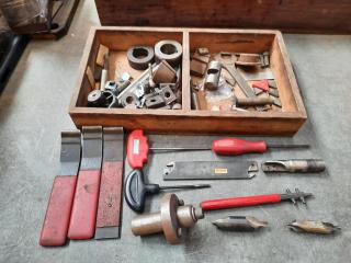 Box of Miscellaneous Lathe/Tool Holder/Other Parts