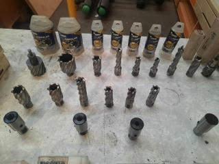 Assortment of HSS Annular Cutters and Fittings