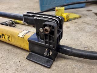 Enerpac Hydraulic Pump w/ 3x Hydraulic Cylinder Attachments