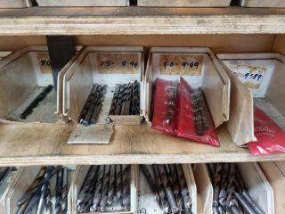 Cabinet Full of Drill Bits 