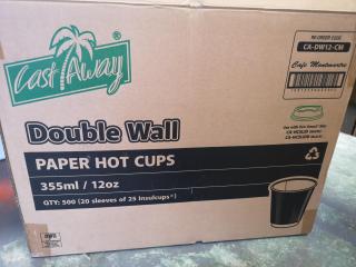 Bulk Lot of Single Use Paper Cafe Restaurant Takeout Cups