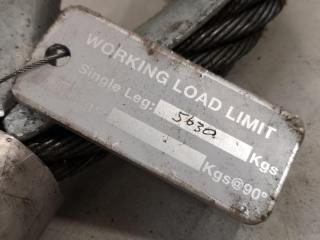 1280mm Single Lifting Cable Assembly, 5630kg capacity