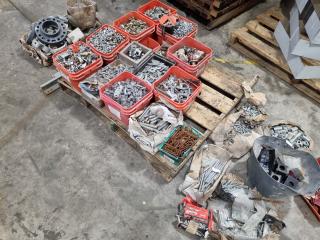Pallet of Assorted Fastening Hardware & More