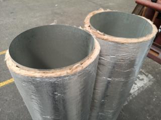 2x Insulated Galvanised Steel Duct Flues, 300x1200mm Size