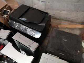 Large Assorted Faulty or Outdated Electronics, Printers, Computers, & More