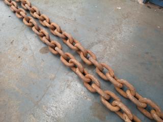 2.8m Double Leg Container Lifting Chain Assembly, 14,000kg Capacity