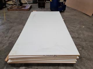 9 Sheets White Embossed Melamine  MDF - 18mm