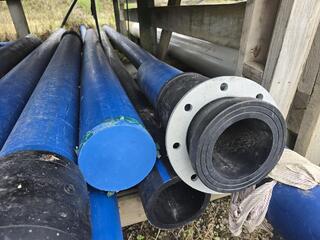 Assorted Blue Poly Pipe Sections
