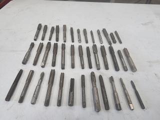 Large Assortment of 38 HSS Pipe Tapers
